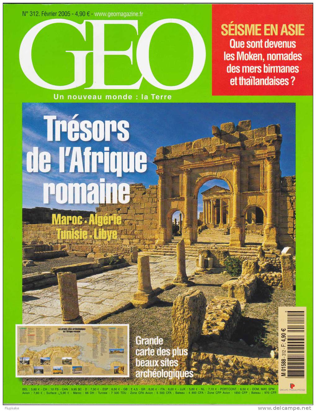 Géo 312 Février 2005 Trésors De L´Afrique Romaine - Geografia