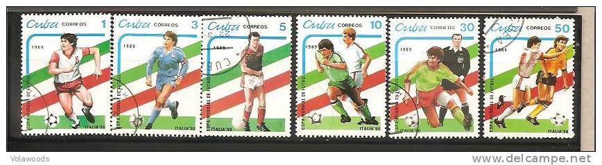 Cuba - Serie Completa Usata: Coppa Del Mondo Di Calcio Italia 90 - 1990 – Italien