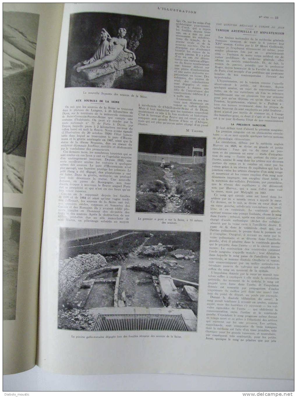 12 janvier 1935 : Navigation ;Croiseur "Jeanne d' Arc" ;Charles GOUNOD ;Château  CHEVERNY (couleur);Source de la Seine