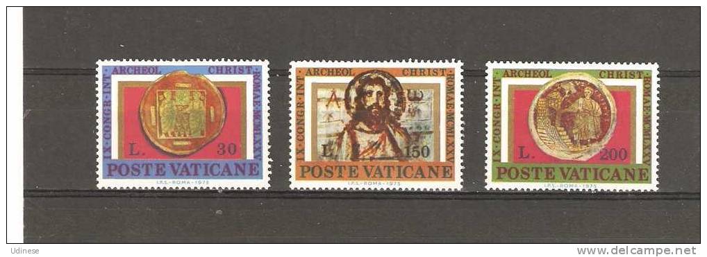 VATICAN 1975 - ARCHEOLOGY CONGRESS - CPL . SET - MNH MINT NEUF - Neufs