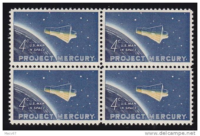 U.S. 1193X4  **  SPACE PROJECT MERCURY - Ongebruikt