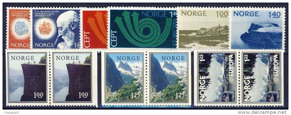 Norway 1973-76. 12 Different. MNH(**) - Neufs