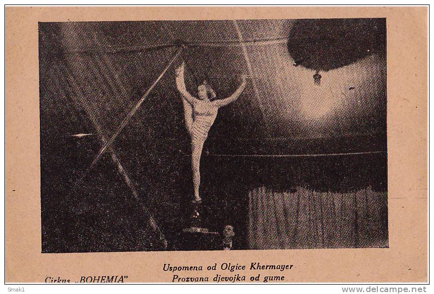 AK ZIRKUS CIRCUS "Bohemia" Olga Khermayer Czech   BIG FORMAT  OLD POSTCARD - Zirkus