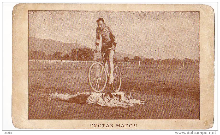 AK ZIRKUS CIRCUS Bike  Fahrrad  GUSTAV MAGOC  BIG FORMAT  OLD POSTCARD - Circo