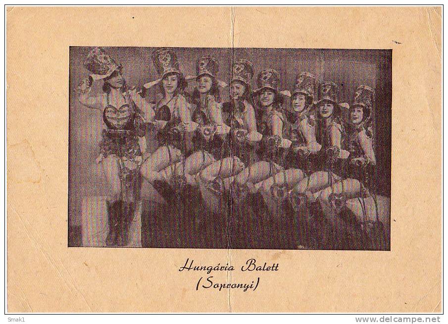 AK ZIRKUS CIRCUS UNGARN HUNGARIA BALETT  SOPRONYI    BIG FORMAT  OLD POSTCARD 1943 - Zirkus