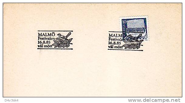 1985 Sweden Malmoe Songbirds Ornithology Oiseaux Chanteurs Ornithologie Singvögel Uccelli Cantori Aves Canoras - Mechanical Postmarks (Advertisement)