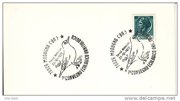 1977 Italia Modugno Bari Uccelli Cantori Songbirds Ornithology Oiseaux Chanteurs Ornithologie Singvögel Aves Canoras - Mechanical Postmarks (Advertisement)