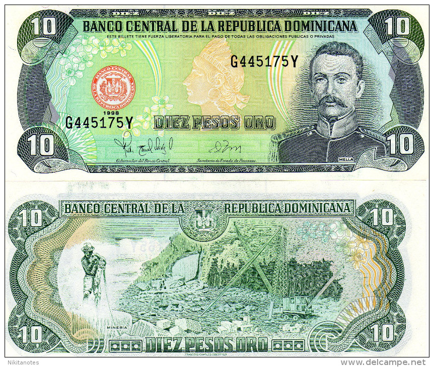 Dominican Republic 10 Pesos 1998 Pick 153.a UNC - Repubblica Dominicana