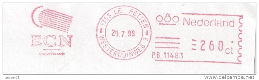 A6 Netherlands 1998.Machine,meter Stamp ECN Energy Technology,cut - Autres & Non Classés