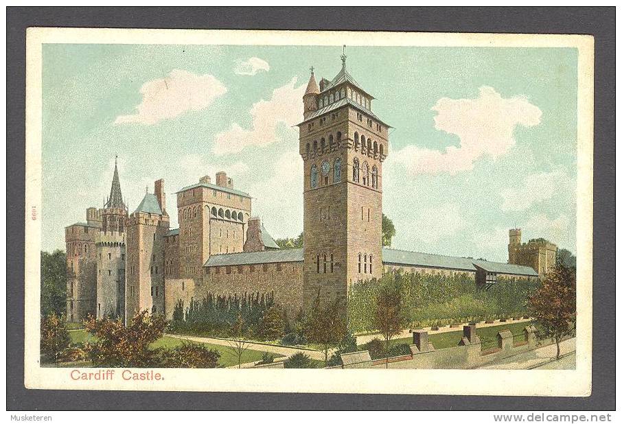 United Kingdom PPC Wales Cardiff Castle Autochrom (Colour Photo) Postcard - Glamorgan