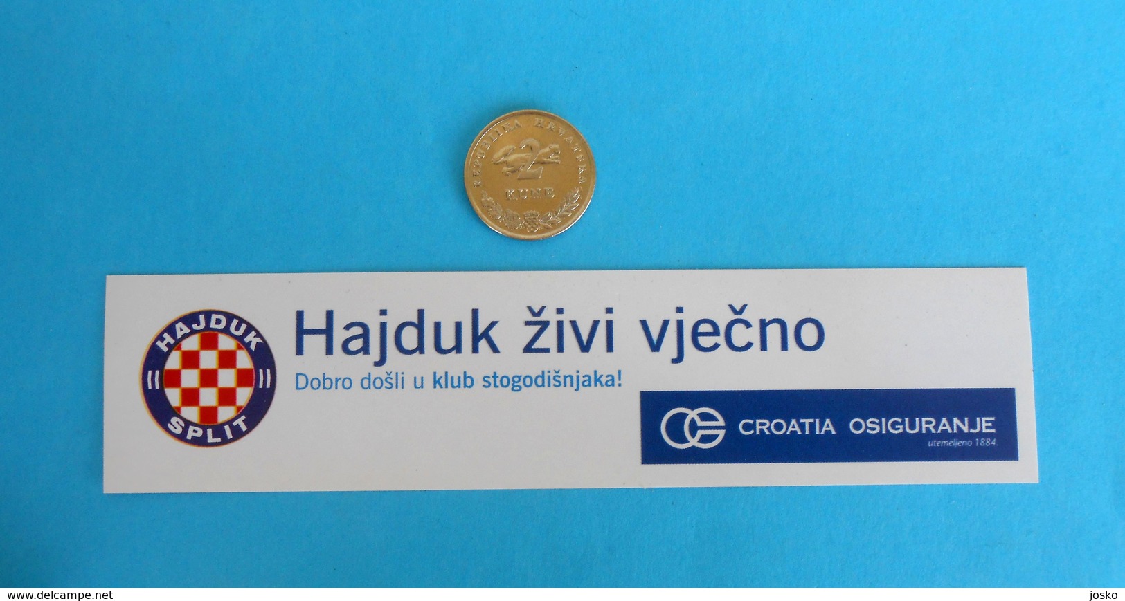 HAJDUK ZIVI VJECNO - Croatia Football Soccer Club ( Sticker - Larger Size ) Fussball Futbol Futebol Calcio - Habillement, Souvenirs & Autres