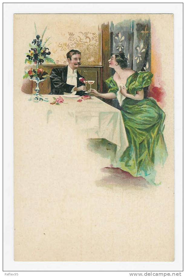 CPA ILLUSTRATEUR FEMME COUPLE - Before 1900