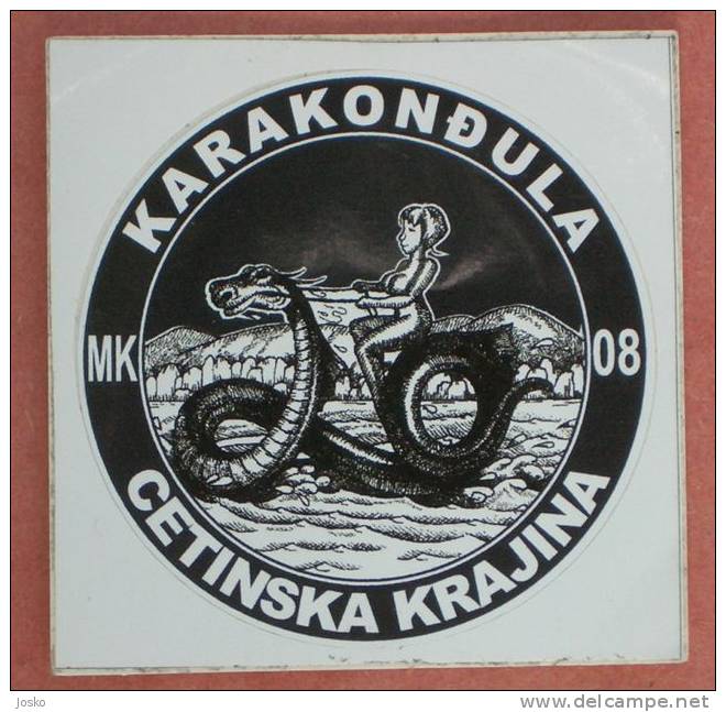 MOTORCYCLE CLUB KARAKONDJULA Cetinska Krajina Sinj Trilj ( Croatia Sticker) Moto Club Motorrad-club Motor Bike Motorbike - Motor Bikes