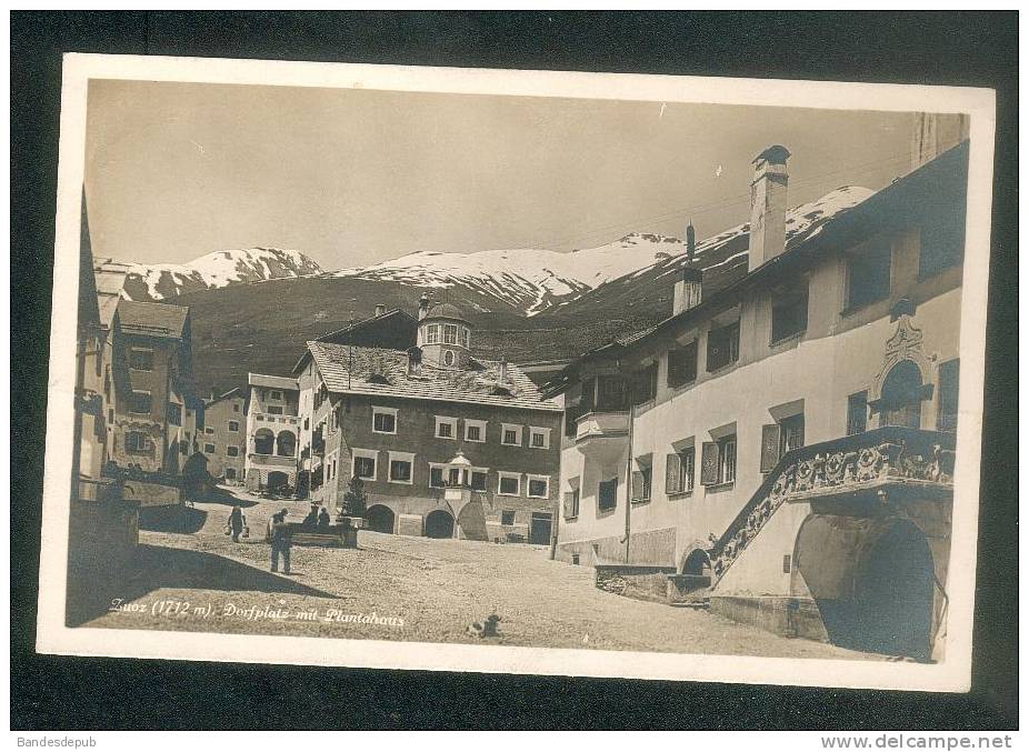 Suisse GR - ZUOZ - Dorfplatz Mit Plantahaus (  Carte Qualité Photo Ed. Photoglob) - Zuoz