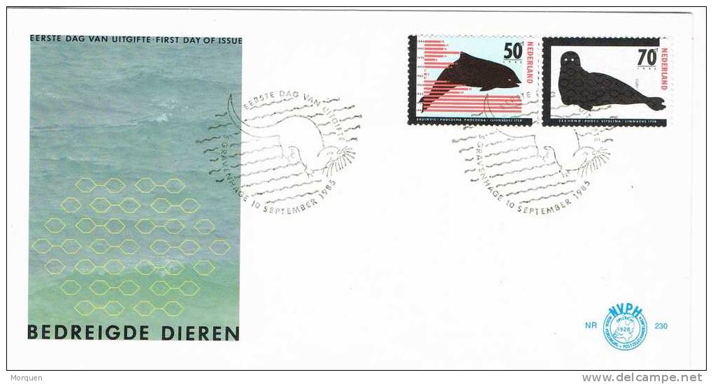 S.P.D. Gravenhage (Holanda) 1985.  Foca, Delfin - Dolphins