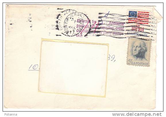 A0455 - 13 Cent.U.S. + 5 Cent VG North Jersey-Torino - Storia Postale