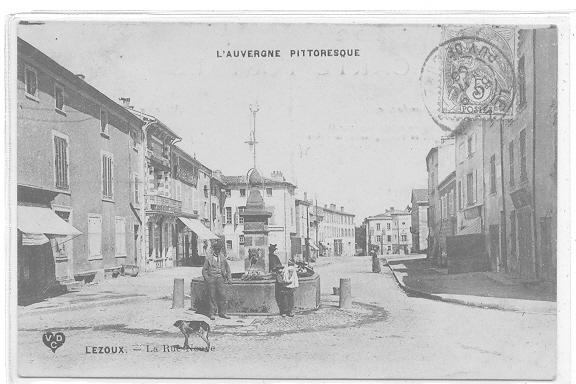 63 // LEZOUX - La Rue Neuve, Fontaine, ANIMEE - Lezoux