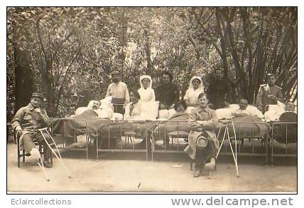 Montpellier . Guerre 14/18 ..Hopital.. Convalescence.. Blessés.. Carte Photo - Montpellier