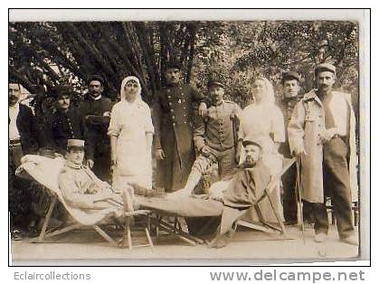 Montpellier .Guerre 14/18 ..Hopital.. Convalescence.. Blessés.. Carte Photo - Montpellier