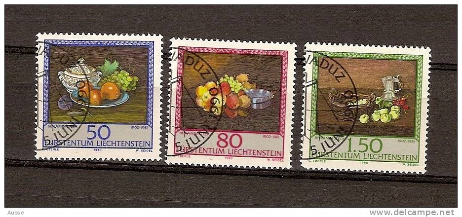 Liechtenstein 1990 Yvertn° 931-33 (°) Used  Tableaux Schilderijen Cote 5 Euro - Used Stamps