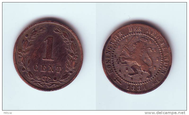 Netherlands 1 Cent 1884 - 1849-1890 : Willem III