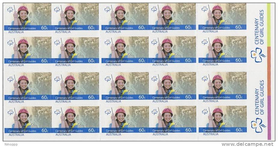 Australia-2010 100 Years Of Girl Guides Booklet 20 X 0.60 Stamps  MNH - Booklets