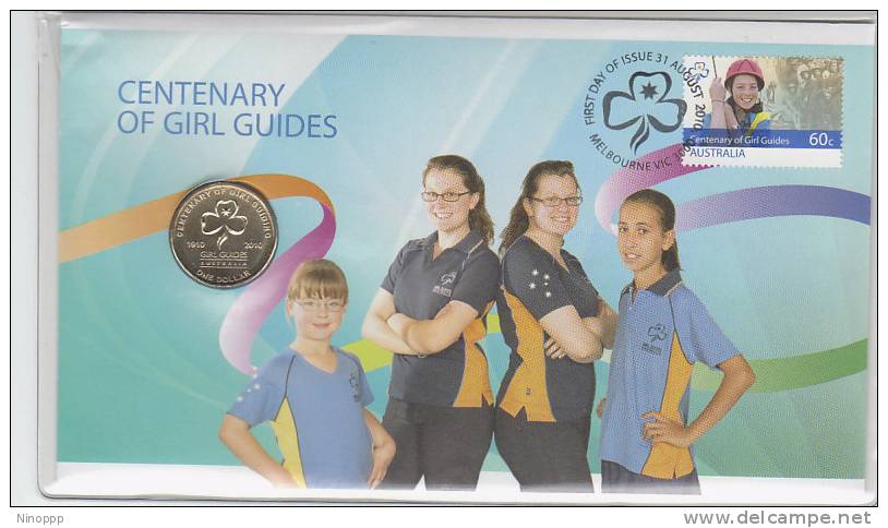 Australia-2010 100 Years Of Girl Guides Numismatic FDC - Booklets