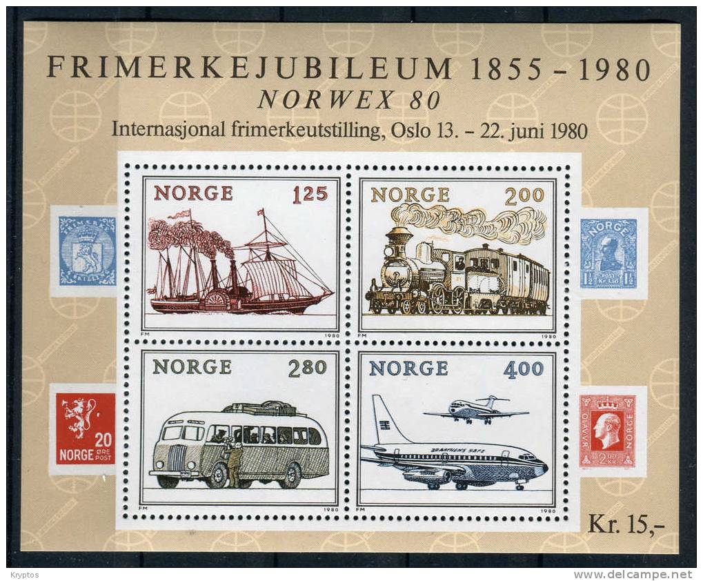 Norway 1980 - International Stamp Show 1980 - Minisheet - Unused Stamps