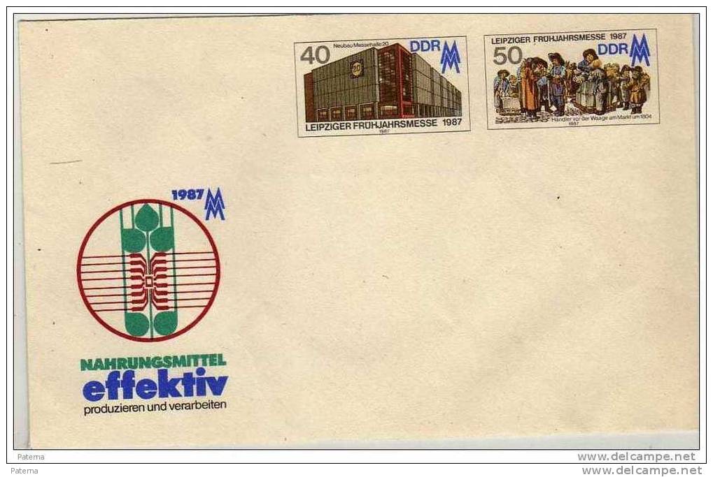 Carta, Entero Postal, DDR 1987 (Alemania), Entier Postal - Umschläge - Ungebraucht