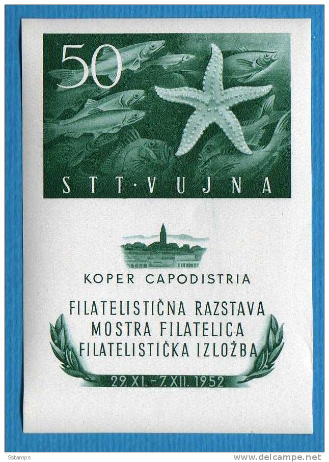 U-37 TRIESTE B ITALIA JUGOSLAVIA  FAUNA FISHES   NEVER HINGED - Mint/hinged