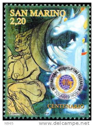 REPUBBLICA DI SAN MARINO - ANNO 2005 - SPORT FEDERAZIONE INTERNAZIONALE DI PESISTICA - NUOVI MNH ** - Unused Stamps