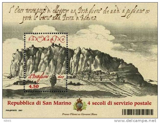 REPUBBLICA DI SAN MARINO - ANNO 2007 - Manifestazione Filatelica "Il Postiglione - ** MNH - Unused Stamps