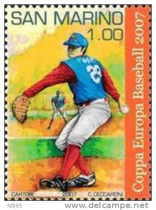 REPUBBLICA DI SAN MARINO - ANNO 2007 - Coppa Europa Baseball -  ** MNH - Unused Stamps