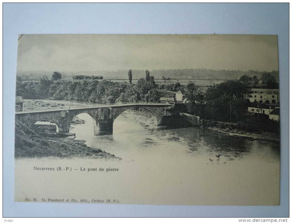 NAVARRENX  :  Le Pont De  Pierre - Sauveterre De Bearn