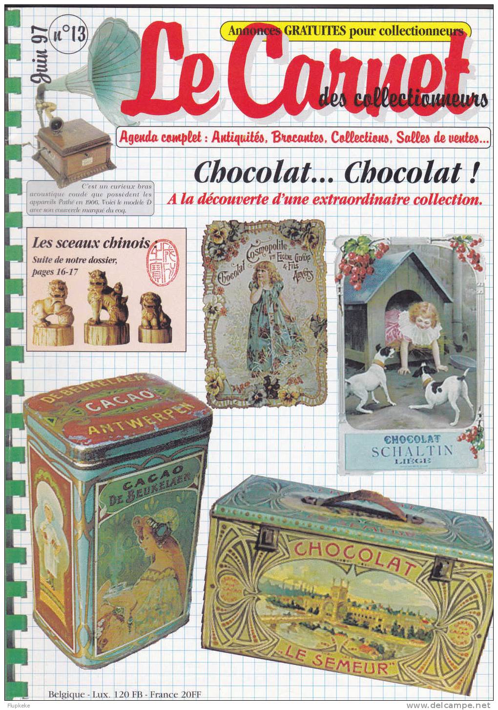 Le Carnet Des Collectionneurs 13 Juin 1997 Le Chocolat Les Catalogues De La Belle Époque Faïences Fines De La Meuse - Verzamelaars