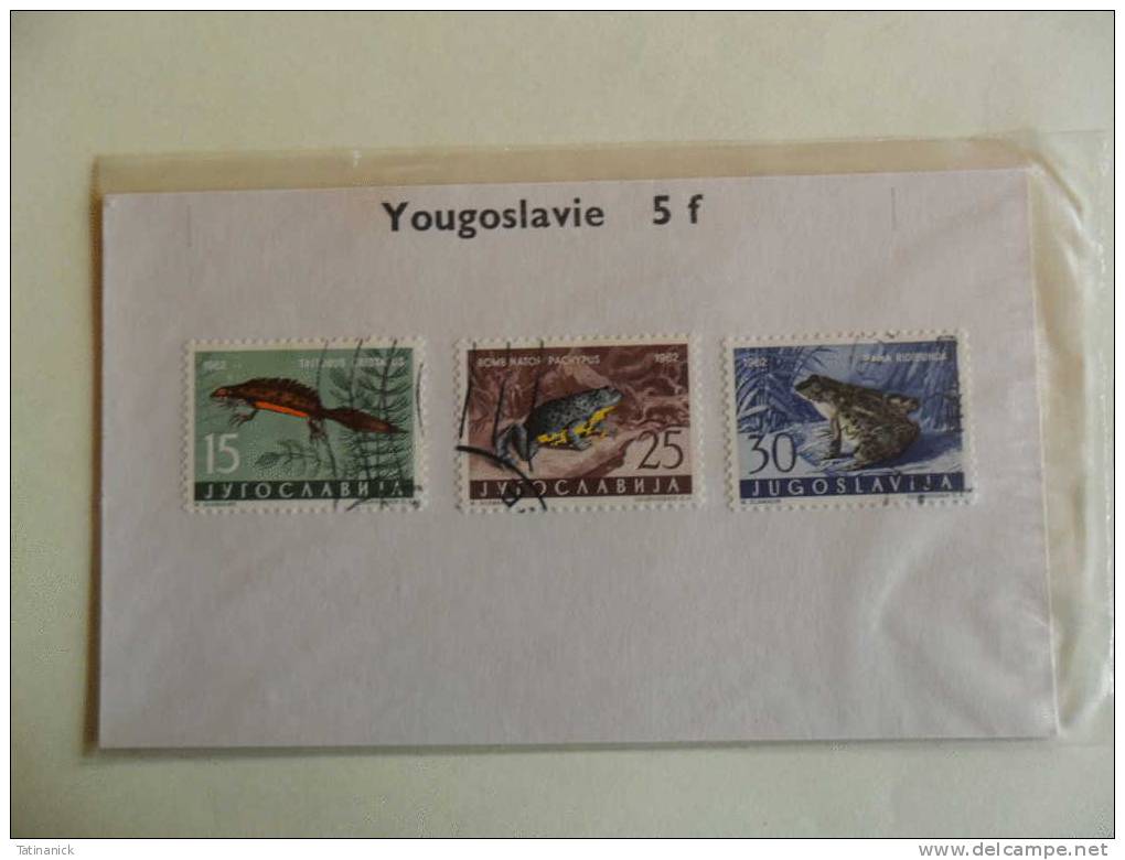 Yougoslavie: Amphibiens 1962 - Oblitérés