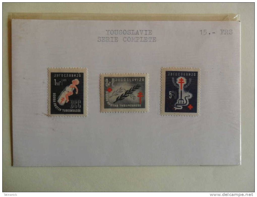 Yougoslavie:lutte Contre La Tuberculose 1948 - Unused Stamps