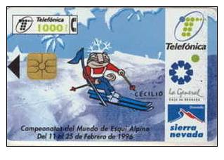 # SPAIN PU100 Sierra Nevada -Campeonatos De Esqui Alpine 1000 Gem 01.96 -sport,ski- Tres Bon Etat - Altri & Non Classificati