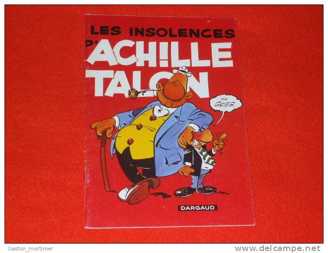 Bd Publicitaire - Greg - Achille Talon - Pizza Hut - Les Insolences - Achille Talon