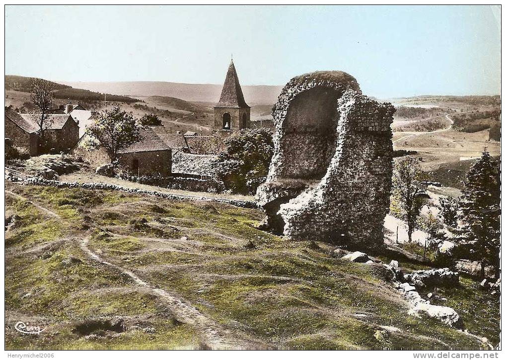 ( Lozère), Chateauneuf De Randon ,les Ruines De La Tour Des Anglais En 1966, Photo Ed Cim - Chateauneuf De Randon