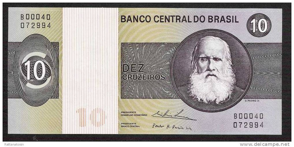 BRAZIL P193c   10  CRUZEIROS   1979 Signature 18  LOW # 00040     UNC. - Brésil