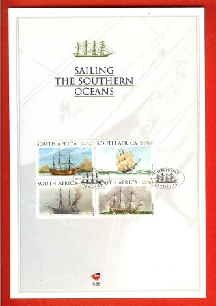 RSA 1999  FDC Mint Sailing The Southern Oceans 6-96 - Ships