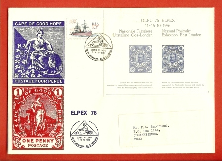 RSA 1976 Cover East London Philatelic Exhibitions Stampnr. 506 With Address - Philatelic Exhibitions