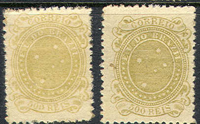 Brazil    105 &  105a, Unused,  SCV$ 52    (br105-1 - Unused Stamps