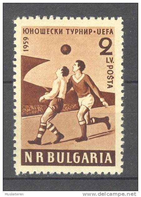 Bulgaria 1959 Mi. 1101    2 L UEFA Jugend-Fussballturnier Football Tornament MNH** - Ongebruikt