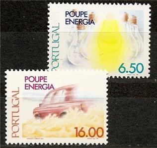 Portugal 1980 Energy Conservation Car Emiting Gas Fumes Light Bulbs MNH - Other & Unclassified