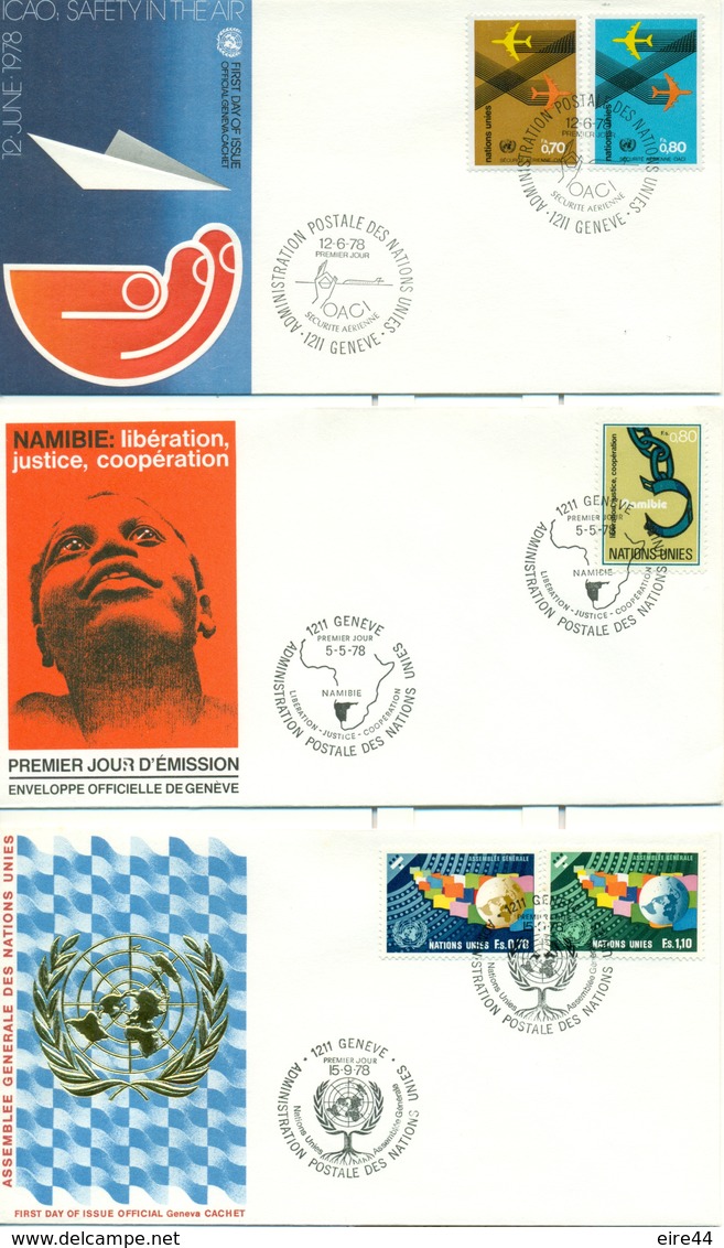 United Nations Geneve 1978 1985  21 FDC - FDC