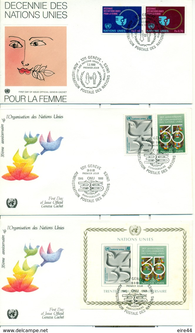 United Nations Geneve 1978 1985  21 FDC - FDC