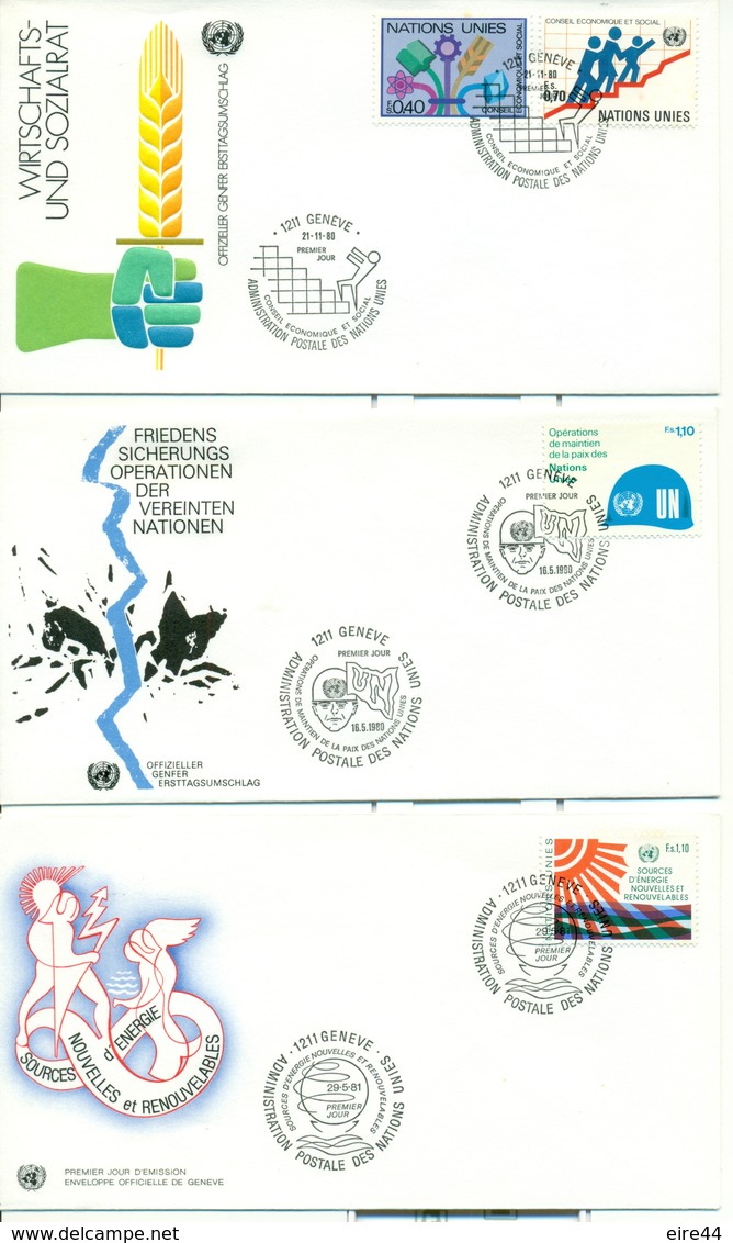 United Nations Geneve 1978 1985  21 FDC - FDC