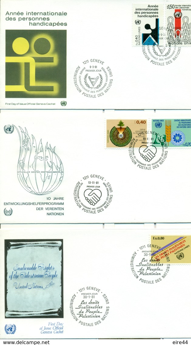 United Nations Geneve 1978 1985  21 FDC - FDC